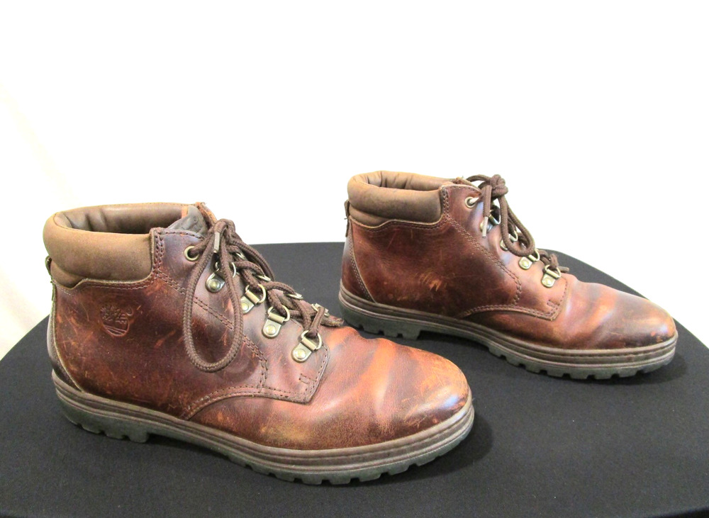 VTG Timberland Brown Leather Euro Hiker Boots Women 10 M